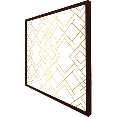 Truitts Golden Geo Pattern - Square Print