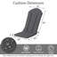 Coussin pour chaise de patio 20 po x 50 po, coussin pour chaise Adirondack avec attaches-1653468798-1831114128
