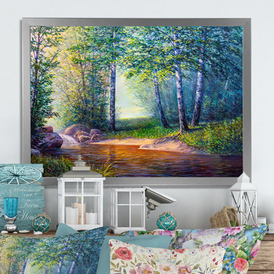Summer Scenery Of A Forest River II " Summer Scenery Of A Forest River II " by Designart