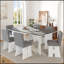 Ensemble de table de salle à manger moderne 7 pièces avec 6 chaises rembourrées, durable et élégant pour toute salle à manger-1868973373-1868973372