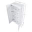 Armoire de rangement moderne Cornelia avec 4 tablettes fixes et réglables en blanc-1974565140