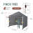 Commercial 10 Ft. W x 10 Ft. D Pop Up Canopy Tent with 1 Extended Awning Grey-108466744