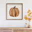 Aquarelle orange citrouille - cadre photo, art textuel sur bois-788906480