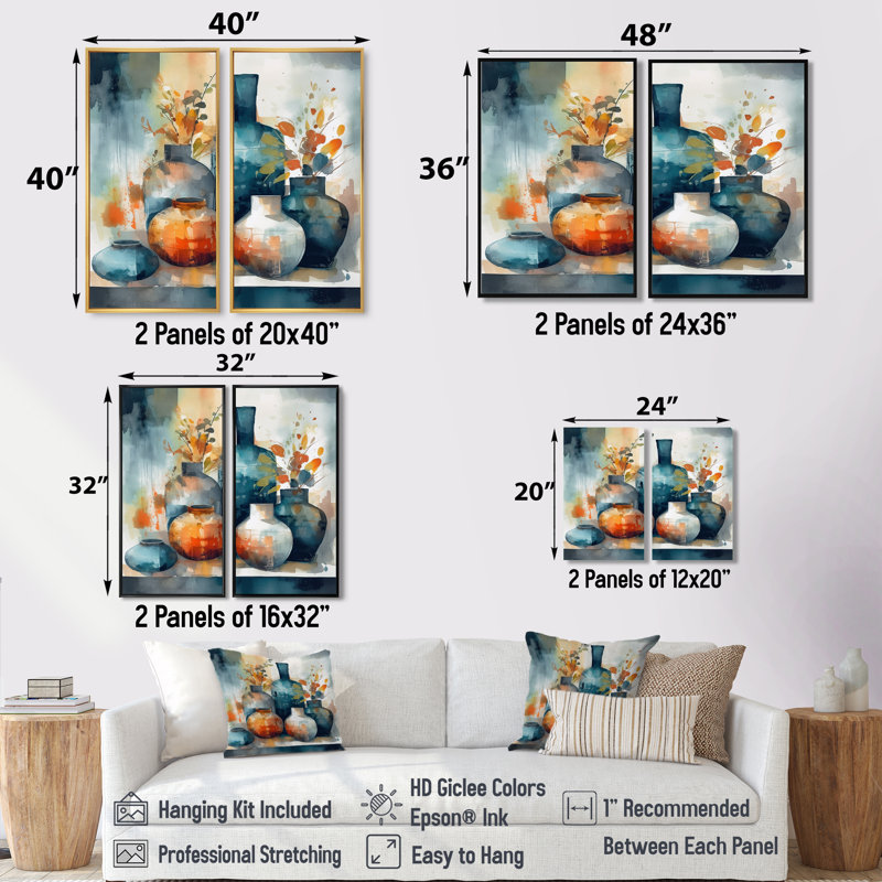 Gerhart - art mural traditionnel jaune, Black, 36" H x 48" W, Impression encadrée flottante