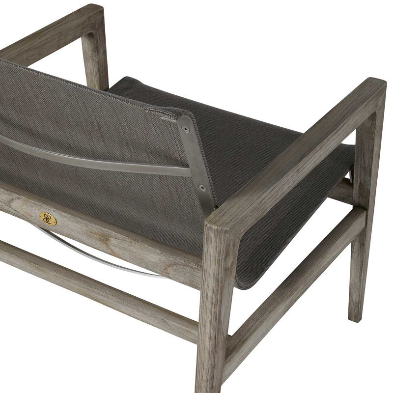 Coast Patio Lounge Chair, Oyster Teak Frame/Gray Sling