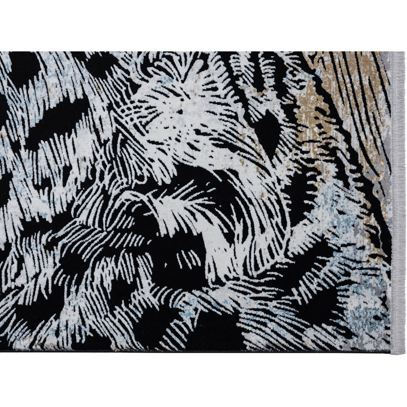 Tapis noir Tewkesbury, Tapis de couloir 2 pi 3 po x 7 pi 10 po
