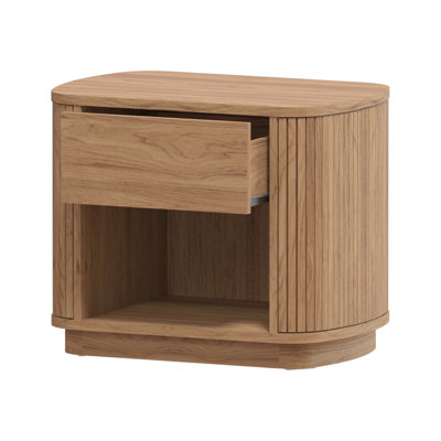 Clawson Nightstand with Drawer and Open Shelf