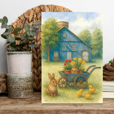 The Bunny's Barnyard by Anthony Smith - Wrapped Canvas Print