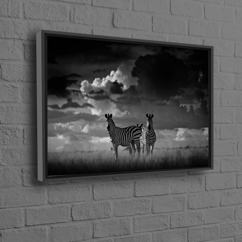 Superbe œuvre zébrée sur toile parfaite pour un cadeau de Noël ou une décoration murale sur le thème de la savane africaine dans n'importe quelle pièce