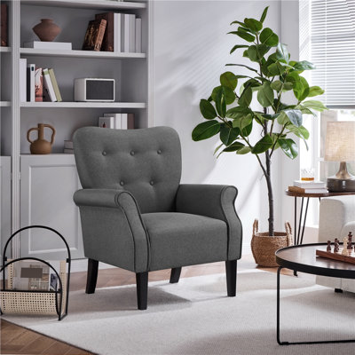 Upholstered Fabric Armchair