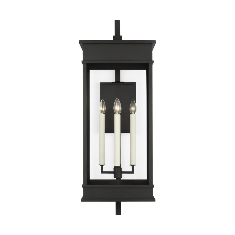 Steel Wall Light, Textured Black, 35.13" H x 13.25" W x 13.25" D