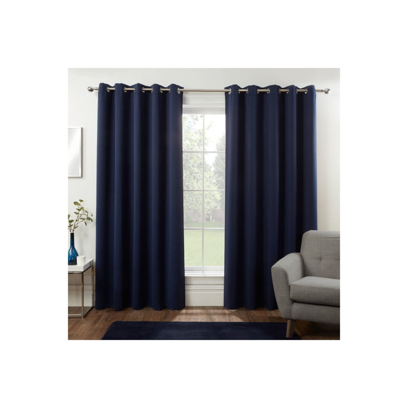 Averii Blackout Sliding Panel Pair, Navy, 168 W x 229 D cm
