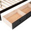Lit superposé au-dessus d'un lit double avec bureau portable et tablettes supplémentaires - Améliorez la fonctionnalité de votre chambre à coucher dans le tiroir de rangement-237826305