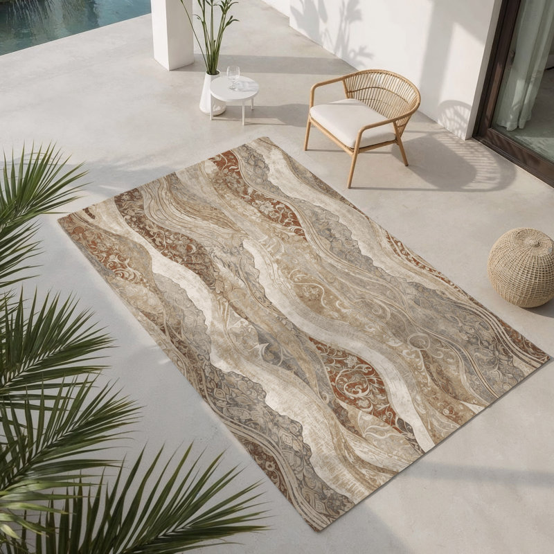Tapis intérieur et extérieur Sienna Tides, Rectangle 9 pi x 12 pi