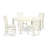 5 Piece Dinette Set for 4 Includes a Rectangle Dining Room Table with Butterfly Leaf and 4 Kitchen Dining Chairs, Linen White-228718717