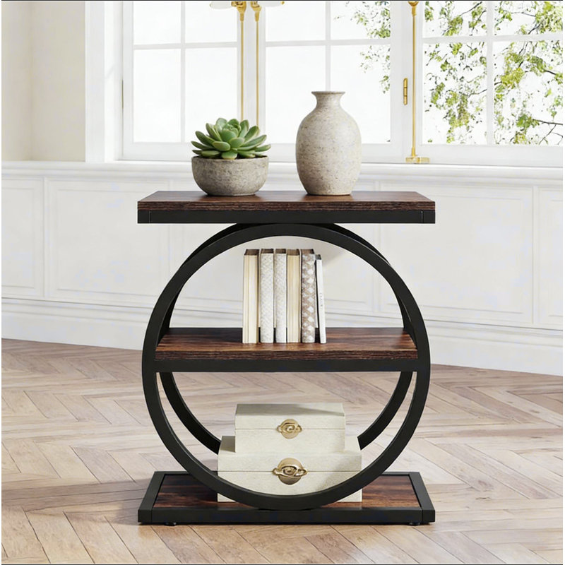 3-Tier Sofa Side Table,Modern End Table