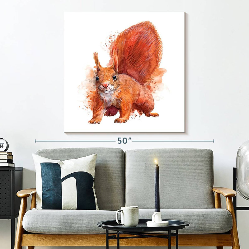 Crowle Squirrel, aquarelle, H 33 po x l 33 po