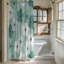 Rideau de douche standard 1 pièce Mint and Teal-227643621