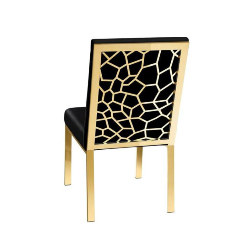 Chaise rembourrée Chickerell Almodovar, Noir