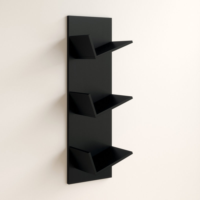 Slater Wall Mounted Wine Bottle Rack, Black