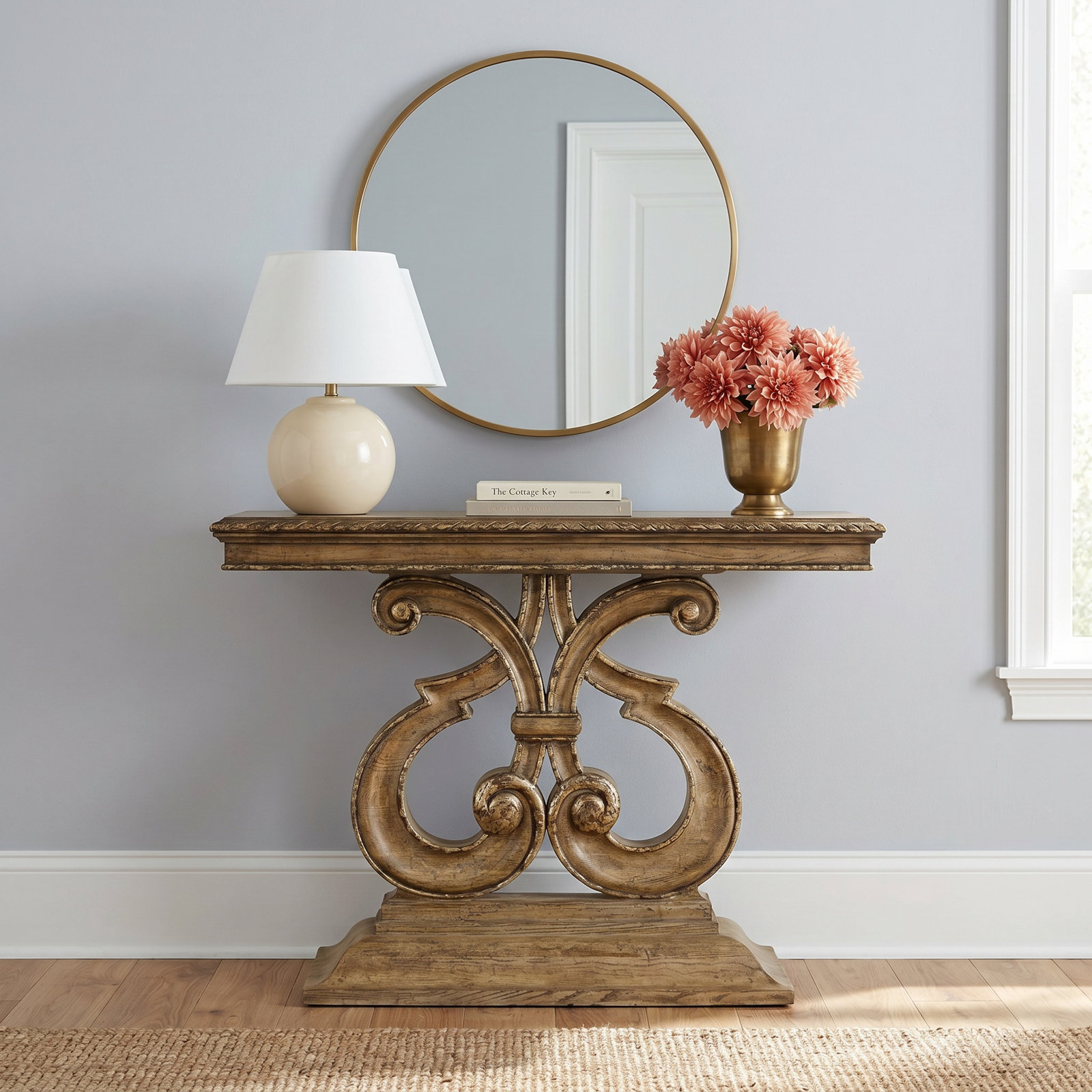 Charlene 48'' Solid Wood Console Table