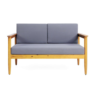 Weatogue Teak Loveseat with Cushions