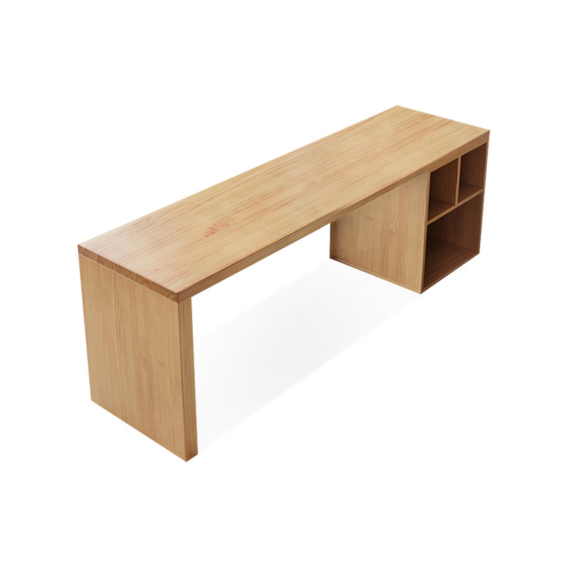 Bureau rectangulaire en bois massif Burlywood, H 29,53 po x l 78,74 po x P 23,62 po