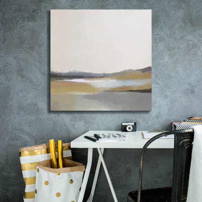  «Gray Dunes 2» par Brittany Evans, art mural sur toile, 26 po x 26 po