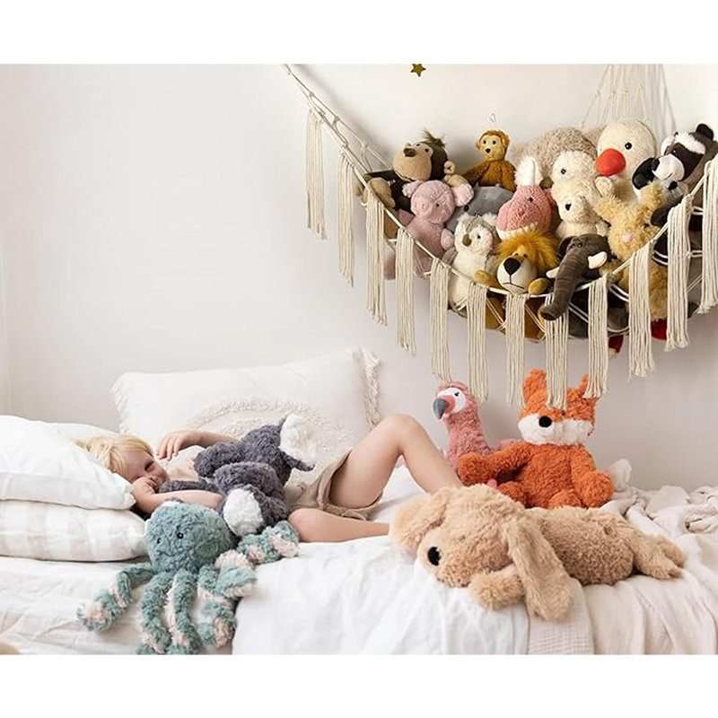 Hamac de rangement pour animaux en peluche, coin très grand avec lumière DEL - porte-hamac pour bébé
