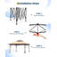 3 x 3m Pop Up Garden Gazebo, Double Roof Instant Canopy Tent with Netting & 4 Sandbags, 3-Level Adjustable Height, Metal Frame for Patio, Parties & Outdoor Events, khaki