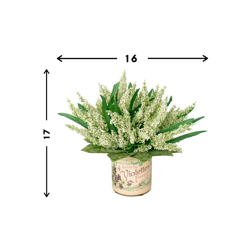 Heather And Lemon Leaves In A Glass Labeled Pot