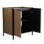 Meuble-lavabo moderne 30 po - Contreplaqué café, finition compacte