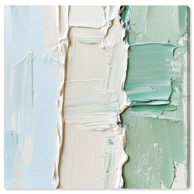 Minted Horizon I Canvas Print Mint Abstract Art by Art Remedy