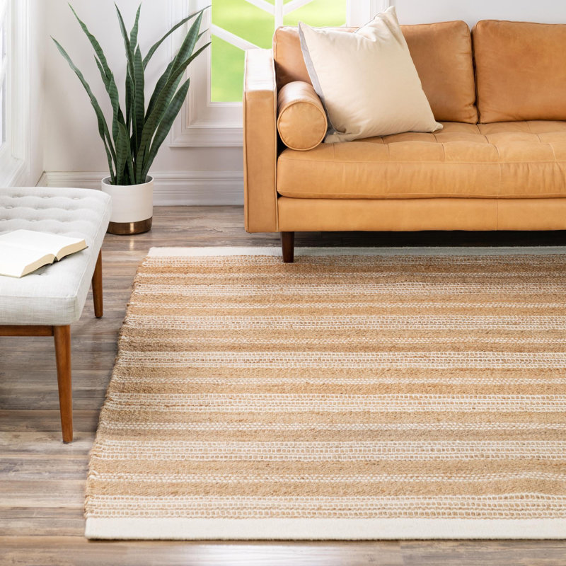 Bender Striped Indoor Rug, Square 10'