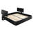 King Size Bed Frame with Movable Headboard-795285575