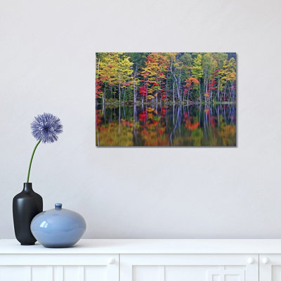 Reflections On Council Lake by Brian Wolf - Wrapped Canvas Print