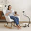 Chaise berçante d'appoint en tissu avec rembourrage en mousse pour le salon-315675044