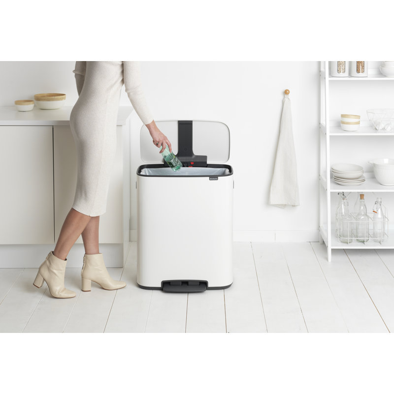 Brabantia Bo 60 Litre Pedal Bin, White