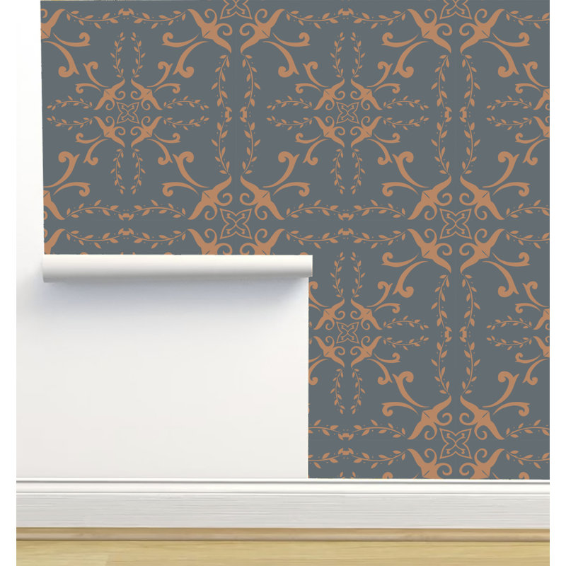 Rouleau de papier peint adhésif 12 pi x 2 pi Monor Designs, Noir / brun