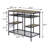 Metal Farme Kitchen Island With Open Shelving