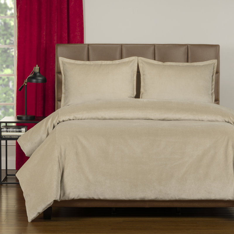 Ensemble de housse de couette et insert Mixology, Housse de couette double et 2 taies décoratives, Parchemin