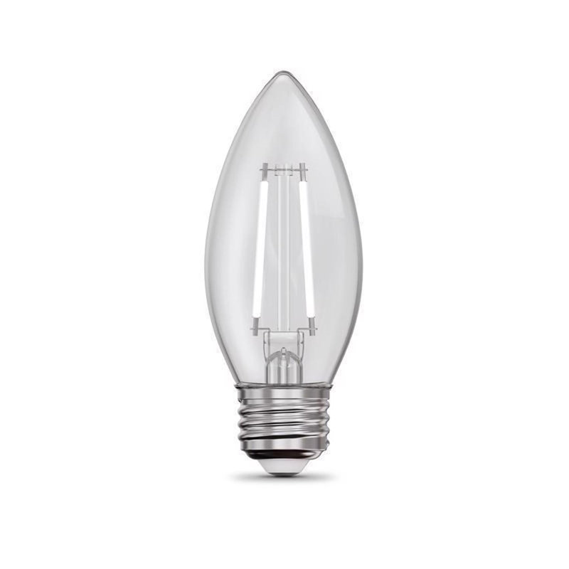 Ampoule à DEL à filament blanc Feit B10 E26 (moyen), équivalente à 40 watts, paquet de 2, 5000 kelvins, 3,3 W