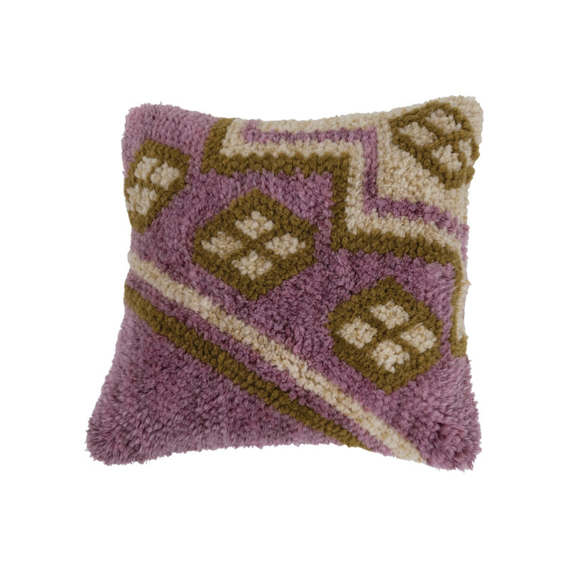 Housse et insert de coussin en coton touffeté carré 