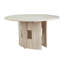 54" Elm Solid Wood Pedestal Dining Table
