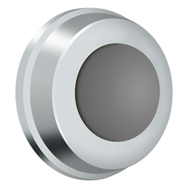 Door Stop, Polished Chrome