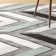 Tapis à chevrons gris / turquoise