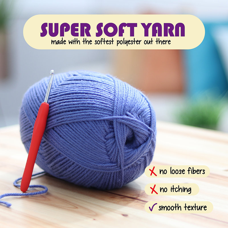 Crochet Kit for Beginners with Step-by-Step Video Tutorials, Beige