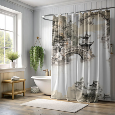 Asian Bushes - Premium Shower Curtain