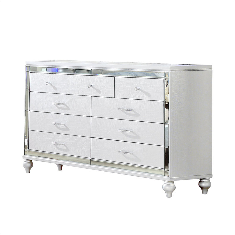 Commode 6 tiroirs Sterling, Blanc