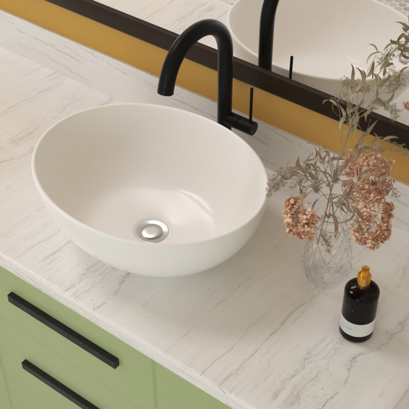 Lavabo de salle de bain vasque ovale en céramique 16X13